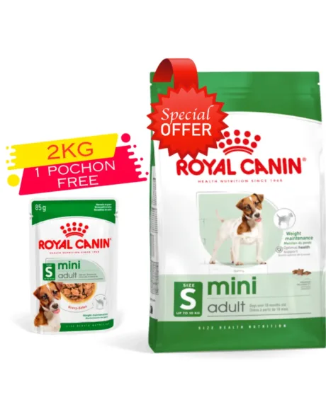 Royal Canin Mini Adult 2kg + Pochon 85g GRATUIT